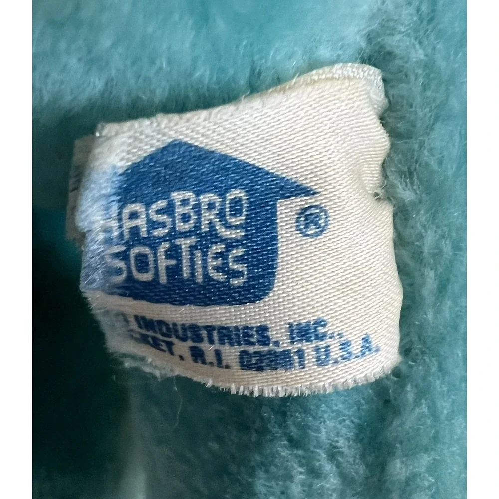 Vintage My Little Pony G1 Bow Tie Plush Hasbro Softies Turquoise Pink Horse 80s
